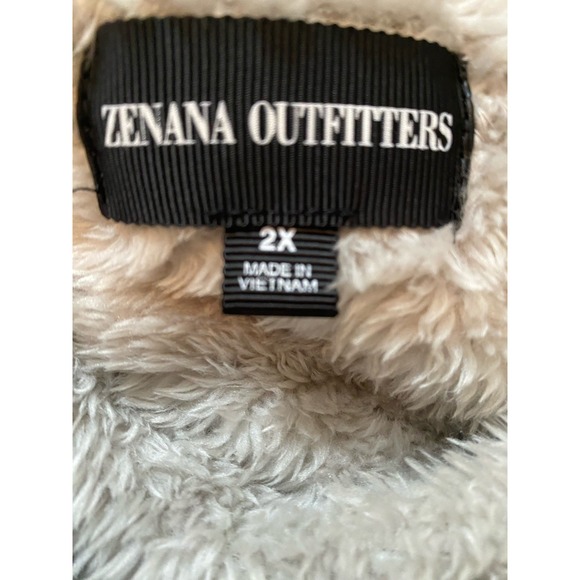 Zenana Outfitters Soft Faux Fur Multicolor Pullover Olive Size 2x - Picture 5 of 5